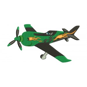 Looks Like Zed Airplaine Filled Machine Embroidery Design Digitized Pattern